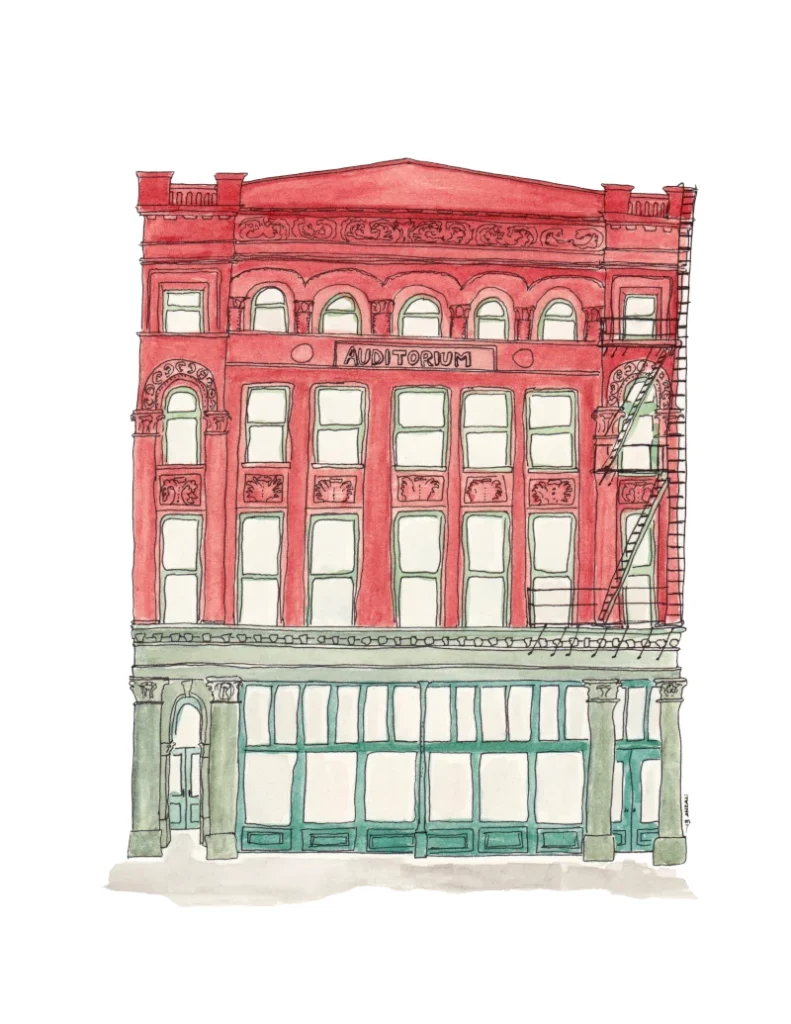 illustration of Portland Auditorium building